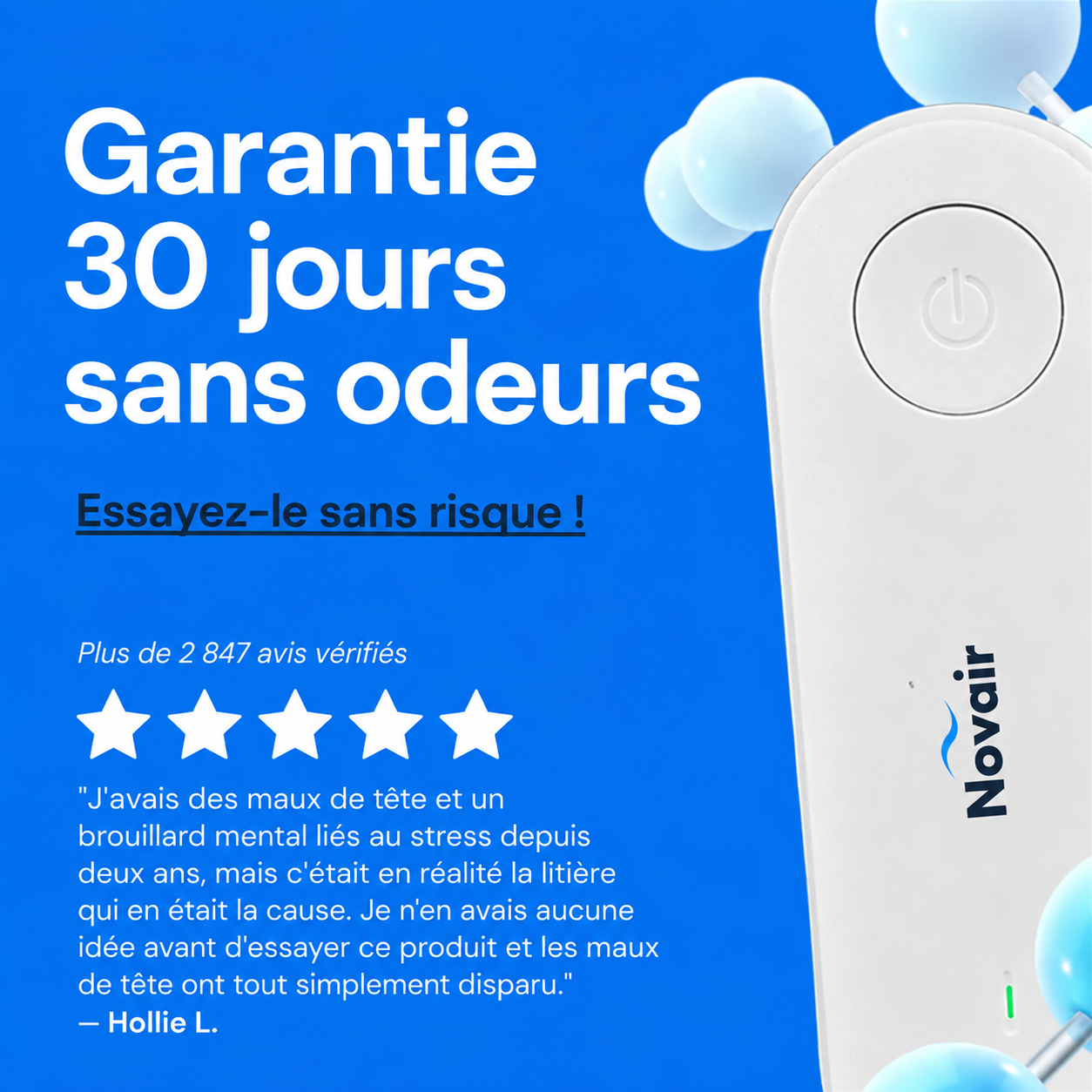 Garantie NOVAIR 30 jours