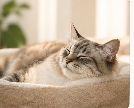 Deux chats roux dorment paisiblement sur un canapé clair dans un salon lumineux